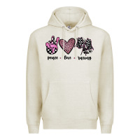 Oatmeal Heather peace love racing Premium Hoodie - JahusDesignShop