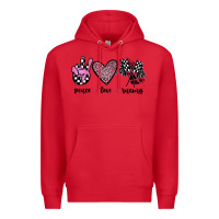 Red peace love racing Premium Hoodie - JahusDesignShop