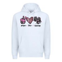 White peace love racing Premium Hoodie - JahusDesignShop