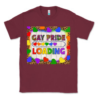 Burgundy Gay Pride Loading LGBTQ Tumbler Classic Tee - BundleAndBundleShop