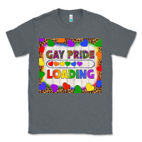 Charcoal Heather Gay Pride Loading LGBTQ Tumbler Classic Tee - BundleAndBundleShop