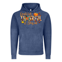 Vintage Denim grateful thankful and blessed Vintage Hoodie - MaliasSmallBusiness