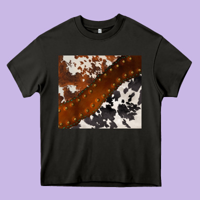 Cowhide Leather Heavy Core Tee Designed By Barkaloodesign