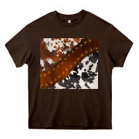 Chocolate Brown cowhide leather Heavy Core Tee - BarkalooDesign