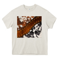 Cream cowhide leather Heavy Core Tee - BarkalooDesign