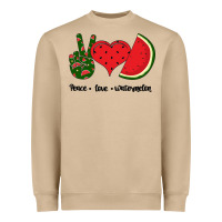 Mushroom Peace Love Watermelon Heavyweight Sweatshirt - Bettercallsaul