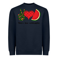 Navy Peace Love Watermelon Heavyweight Sweatshirt - Bettercallsaul