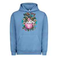 Pigment Pebble Blue Happy Easter Urban Hoodie - CowhideDigitalArt