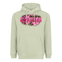 Matcha Survivor Breast Cancer Heavyweight Hoodie - FaDigitalArtStudio