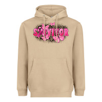 Mushroom Survivor Breast Cancer Heavyweight Hoodie - FaDigitalArtStudio