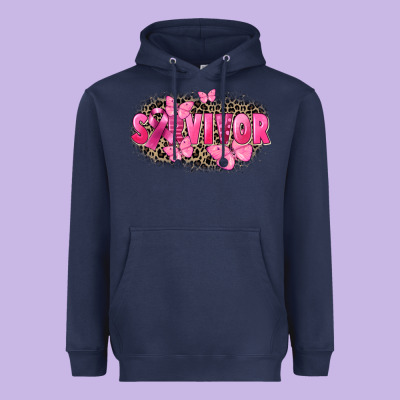 Survivor Breast Cancer Heavyweight Hoodie Designed By Fadigitalartstudio