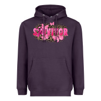 Plum Survivor Breast Cancer Heavyweight Hoodie - FaDigitalArtStudio
