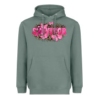 Sage Survivor Breast Cancer Heavyweight Hoodie - FaDigitalArtStudio