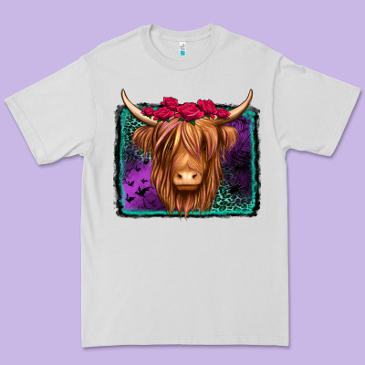 Halloween Highland Cow Premium Tee Designed By Jasminsmagicworld