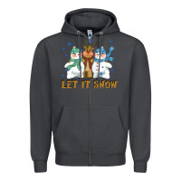 Smoke let it snow reindeer snowman Zipper Hoodie - CowGirlArtShop