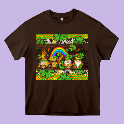 Western St Patricks Gnomes Heavy Core Tee Designed By Adodesignshop