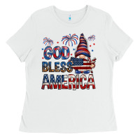 White god bless america Ladies Tee - NancyCooperArtShop