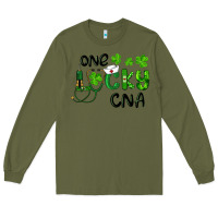 Army Green St. Patrick's Day One Lucky Cna Long Sleeve Tee - RanaPortraitStore