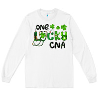 White St. Patrick's Day One Lucky Cna Long Sleeve Tee - RanaPortraitStore