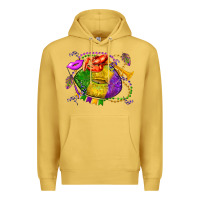 Antique Gold mardi gras lips olivia Premium Hoodie - OliviaCreatesArt