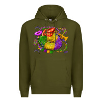 Army Green mardi gras lips olivia Premium Hoodie - OliviaCreatesArt
