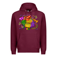 Burgundy mardi gras lips olivia Premium Hoodie - OliviaCreatesArt