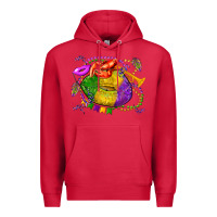 Cardinal mardi gras lips olivia Premium Hoodie - OliviaCreatesArt