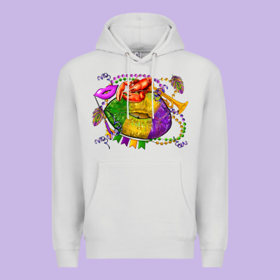 Mardi Gras Lips Olivia Premium Hoodie Designed By Oliviacreatesart