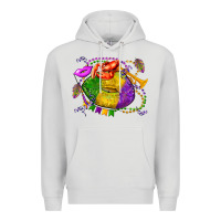 Dove Grey mardi gras lips olivia Premium Hoodie - OliviaCreatesArt