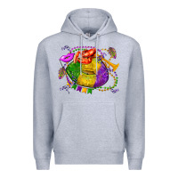 Heather Grey mardi gras lips olivia Premium Hoodie - OliviaCreatesArt