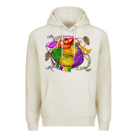 Oatmeal Heather mardi gras lips olivia Premium Hoodie - OliviaCreatesArt