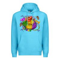 Ocean Blue mardi gras lips olivia Premium Hoodie - OliviaCreatesArt