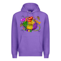 Purple mardi gras lips olivia Premium Hoodie - OliviaCreatesArt