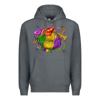 Rock mardi gras lips olivia Premium Hoodie - OliviaCreatesArt