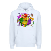 White mardi gras lips olivia Premium Hoodie - OliviaCreatesArt