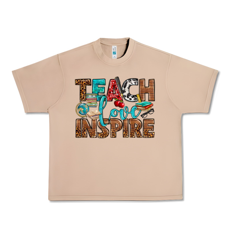Teach Love Inspire With Leopard Urban Heavy Tee by BundleAndBundleShop | Teevron