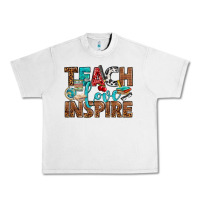 Lunar Rock Teach Love Inspire With Leopard Urban Heavy Tee - BundleAndBundleShop