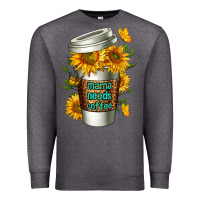 Charcoal Heather Mama Needs Coffee Cup Premium Sweatshirt - FaDigitalArtStudio