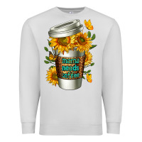 Dove Grey Mama Needs Coffee Cup Premium Sweatshirt - FaDigitalArtStudio