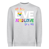 Heather Grey All For Love And Love For All Heavyweight Sweatshirt - Bettercallsaul