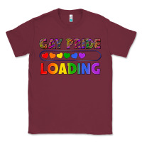 Burgundy Western Gay Pride Loading LGBTQ+ Classic Tee - BundleAndBundleShop