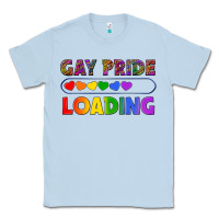 Dusty Blue Western Gay Pride Loading LGBTQ+ Classic Tee - BundleAndBundleShop