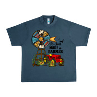 Midnight Navy so god made a farmer Urban Heavy Tee - JahusDesignShop