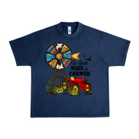 Navy so god made a farmer Urban Heavy Tee - JahusDesignShop