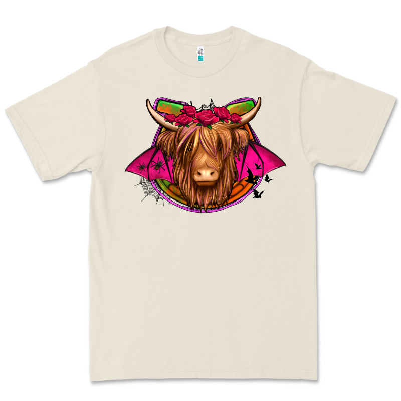 Halloween Highland Cow Horseshoe Premium Tee by Jasminsmagicworld | Teevron