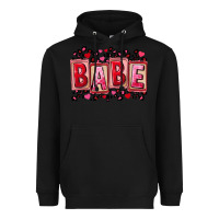 Black Valentine's Day babe Heavyweight Hoodie - FaDigitalArtStudio