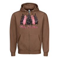 Chestnut pink merry christmas Zipper Hoodie - CowGirlArtShop