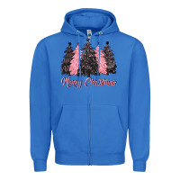 True Royal pink merry christmas Zipper Hoodie - CowGirlArtShop