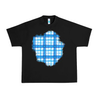 Black Winter Tartan Patch Urban Heavy Tee - BundleAndBundleShop