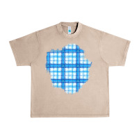 French Oak Winter Tartan Patch Urban Heavy Tee - BundleAndBundleShop